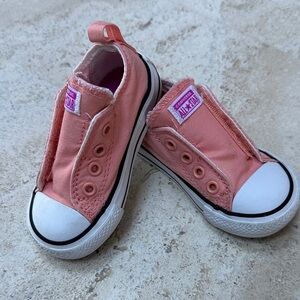 Converse Kids' Peach Slip-On Sneakers